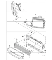 radiator centre I249 (Tiptronic transmission) for 997.1 M96.05 3.6L COUPE / CABRIO and  997.1 M97.01 3.8L COUPE S / CABRIO S 2005-08