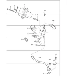 air injection  for 997.1 M96.05 3.6L COUPE / CABRIO and 997.1 M97.01 3.8L COUPE S / CABRIO S 2005-08