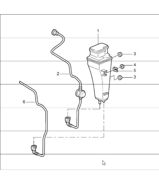 Diagram 201-20 Porsche Cayman S 3.4L 987C MKII 2009-12 Kraftstoffsystem, Abgassystem