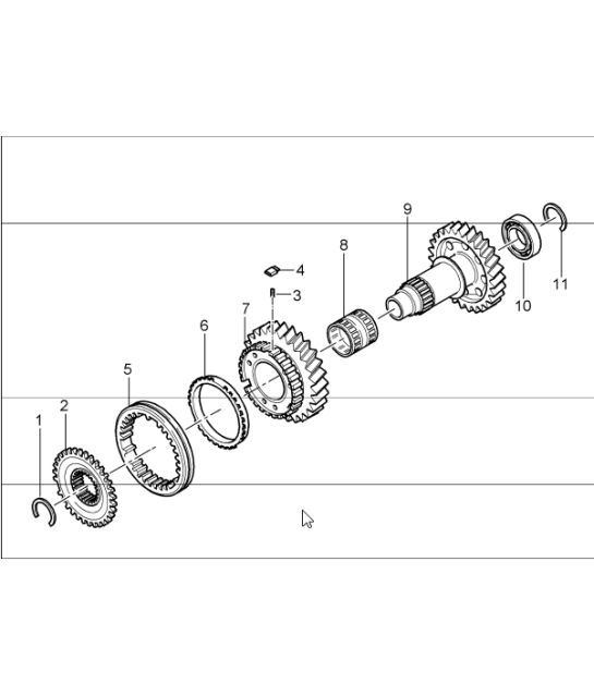 Diagram 303-04 Porsche Boxster 986/987/981 (1997-2016) Transmission
