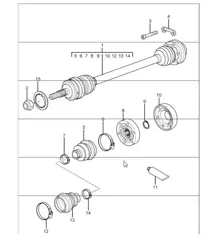 Antriebswelle für 997.1 CARRERA 4 / CARRERA 4S 2005-08 und 997.1 TARGA / TARGA S 2007-08