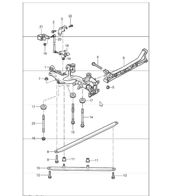 Diagram 501-01 Porsche 991 Cabriolet 2S 3.0L (420 Bhp) Asse posteriore