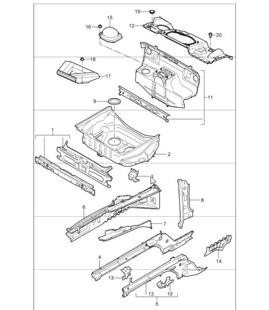 Diagram 801-10 Porsche Taycan Turbo Cross Turismo 