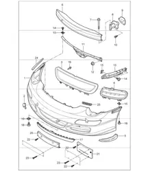 bumper front 997.1 2005-08