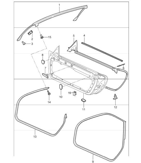 Diagram 804-10 Porsche Cayman 987C/981C (2005-2016) Body
