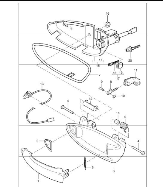 Diagram 804-20 Porsche 911 Turbo 3.3L 1978-89 Karosserie