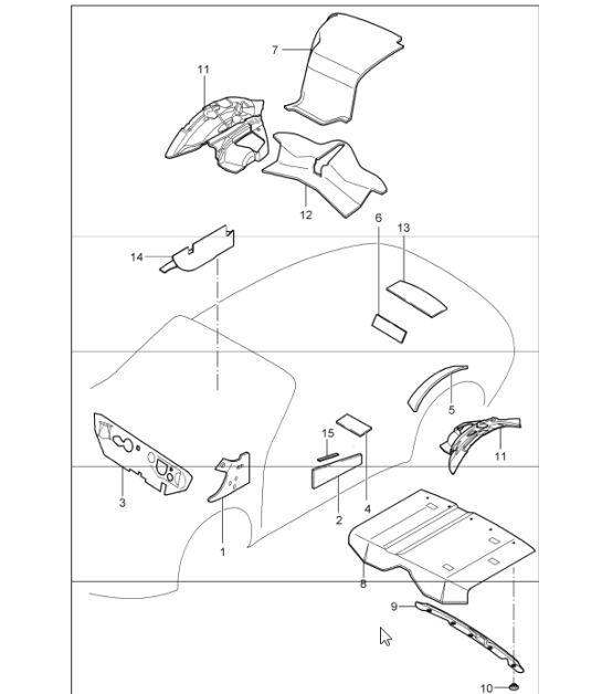 Diagram 807-16 Porsche 911/912 (1965-1989) Carrosserie
