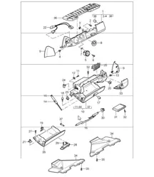 glove compartment lid and lining driver's side 997.1 2005-08