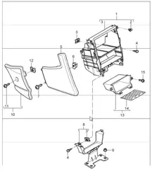 centre console front 997.1 2005-08
