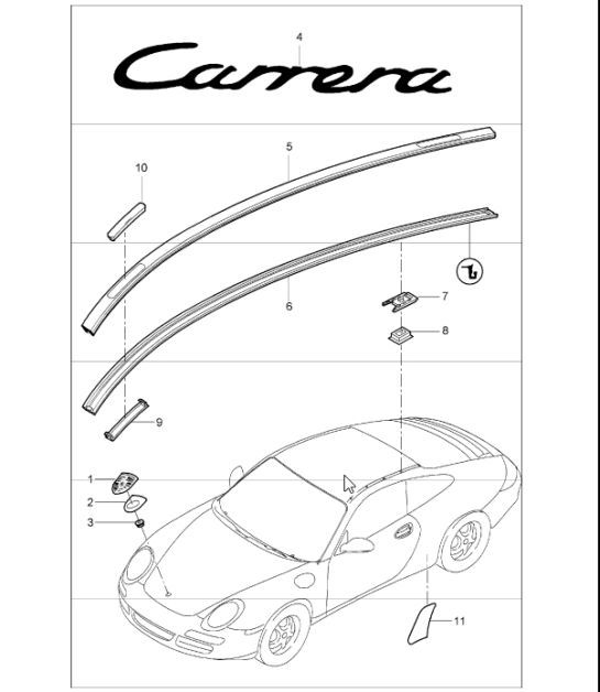 Diagram 810-00 Porsche 开曼 S 3.4L 987C 2005-08  车身