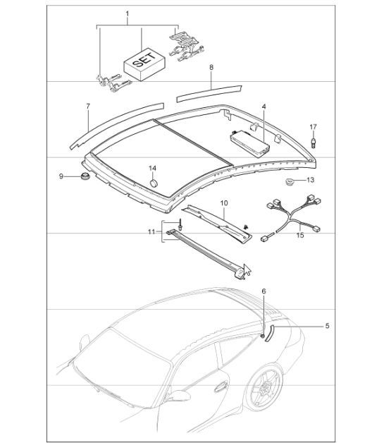 Diagram 811-02 Porsche 991 (911) MK2 2016-2019 Body