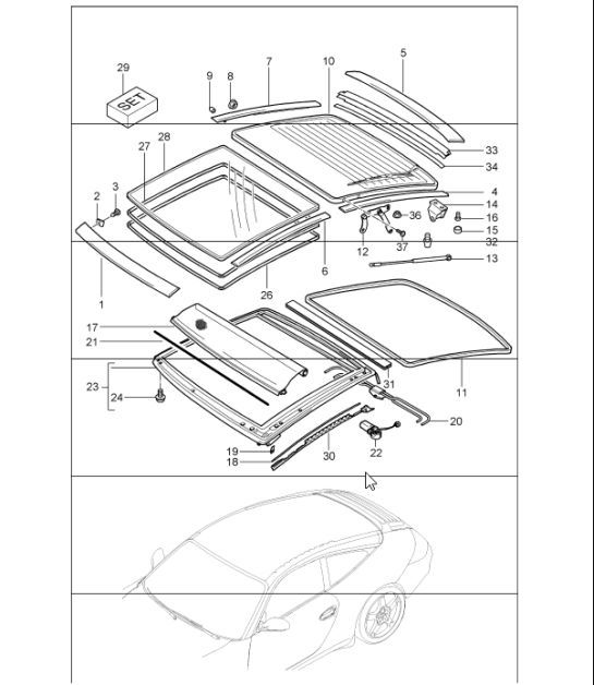 Diagram 811-03 Porsche Cayenne 3.6L 2007>> Karosserie