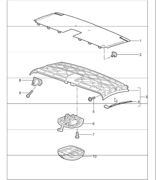 Diagram 811-05 Porsche 996 C2 3.4L 1997-08/01 Karosserie