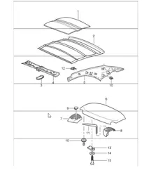 hardtop sound absorber 997.1 I550 (Hardtop) 2005-08