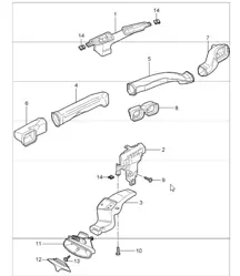 air distributor passenger compartment 997.1 2005-08