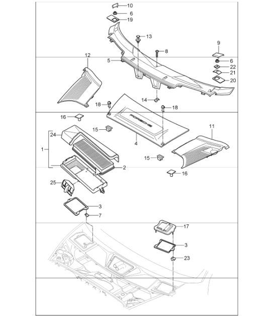 Diagram 813-20 Porsche Cayenne Turbo E-Hybrid Coupé V8 4.0L 739 PS 