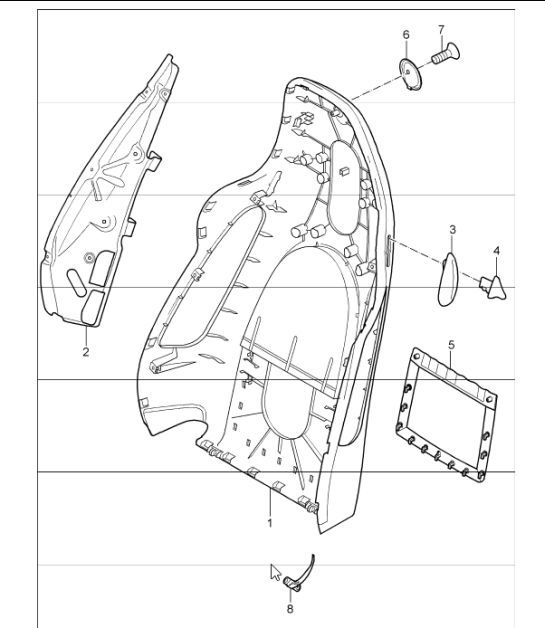 Diagram 817-19 Porsche Cayman 987C/981C (2005-2016) Body