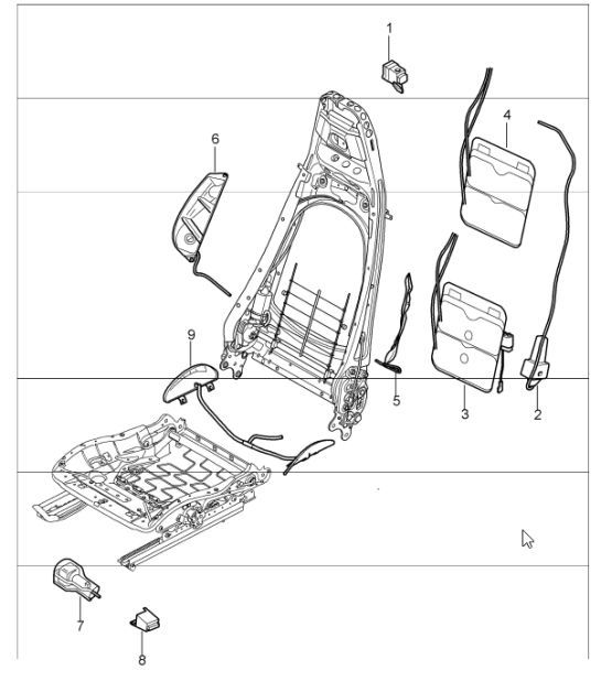 Diagram 817-22 Porsche Cayman 987C/981C (2005-2016) Body