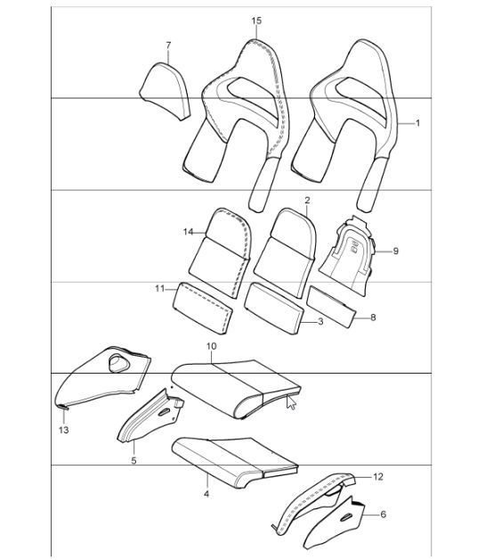 Diagram 817-62 Porsche Cayman 987C/981C (2005-2016) Body
