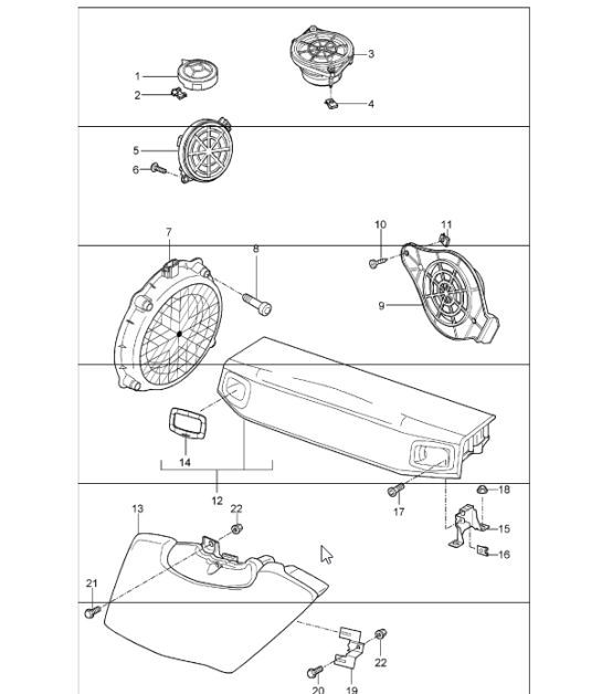 Diagram 911-05 Porsche 开曼 S 3.4L 987C 2005-08 电子设备