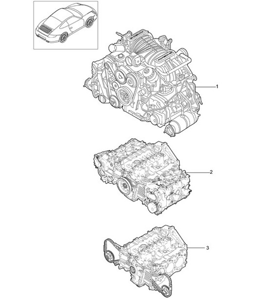 Diagram 101-000 Porsche Cayenne Turbo 4.5L 2003>> Motor