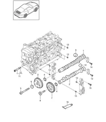 Camshaft / Hydraulic tappet / Camshaft adjuster unit - A101, A102 - 997.2 Carrera 2009-12
