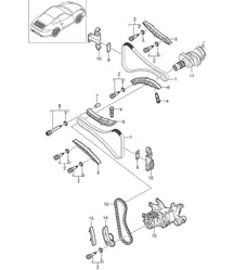 Klepbediening - A101, A102 - 997.2 Carrera 3.6L / 3.8L 2009-12