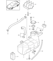 Coolant / Cooling system - A101,A102 - 997.2 Carrera 3.6L / 3.8L 2009-12
