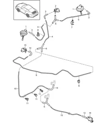 Vacuümsysteem / motor (A101+ PR:X51) 997.2 Carrera 3.8L met Powerkit 250kW 2009-12
