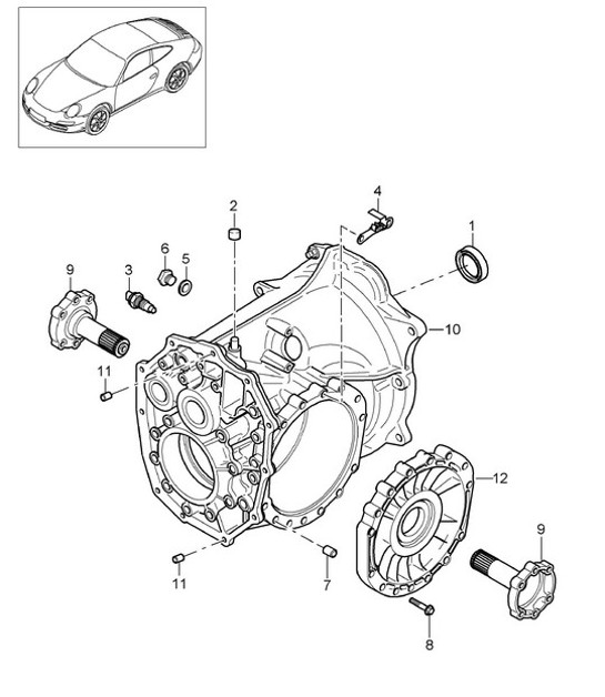 Diagram 302-004 Porsche 卡宴 3.2L V6 2003 年>> 传播