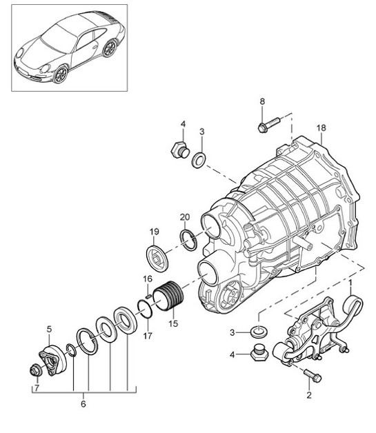 Diagram 302-005 Porsche 911 & 912 (1965-1989) Transmission