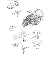 Eje selector / Varilla de cambio / Horquilla selectora - G9705,G9735 - 997.2 Carrera 2009-12