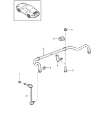 Anti-roll bar 997.2 Carrera 2009-12