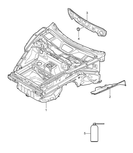 Diagram 801-005 Porsche 993 (911) C2S 1994-97 Carrozzeria