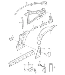 Parte laterale interna - COUPE / TARGA - 997.2 Carrera 2009-12