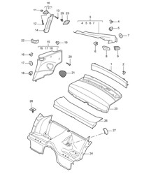 Garnitures arrière - COUPE - 997.2 Carrera 2009-12