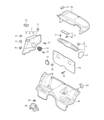 Verkleidungen, Hinten - CABRIO - 997.2 Carrera 2009>>