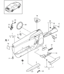Deurpaneel / Accessoires 997.2 Carrera 2009-12