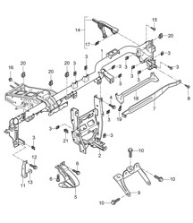 Retaining frame / Dashboard 997.2 Carrera 2009-12
