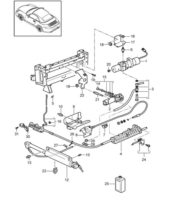 Diagram 811-012 Porsche 968 CS 3.0L 1993-95 Karosserie