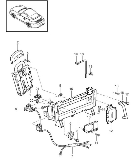 Diagram 811-015 Porsche Boxster 986/987/981 (1997-2016) Body