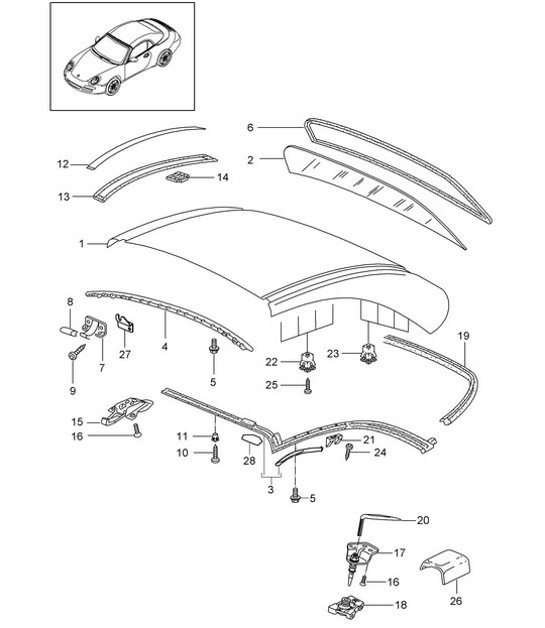 Diagram 811-016 Porsche 997 MKII GT2 RS 2011>> Carrozzeria