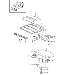 Hardtop / Geluidsdemper - PR:550 - 997.2 Carrera 2009-12
