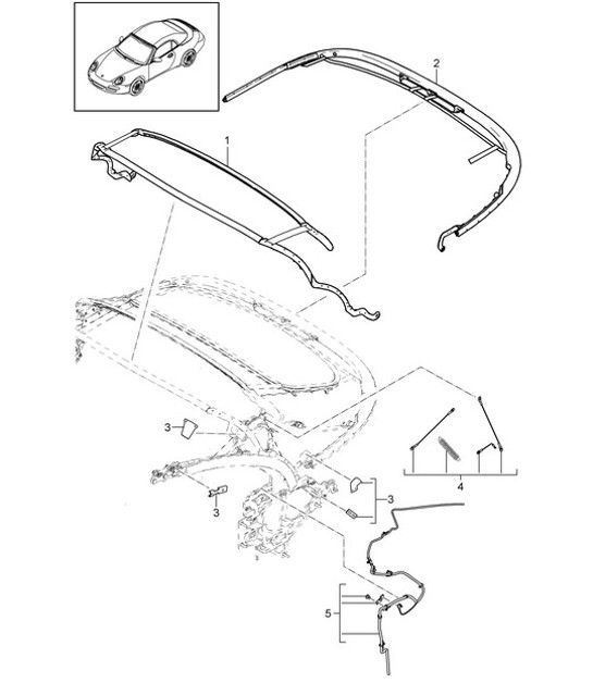 Diagram 811-030 Porsche Boxster 986/987/981 (1997-2016) Body