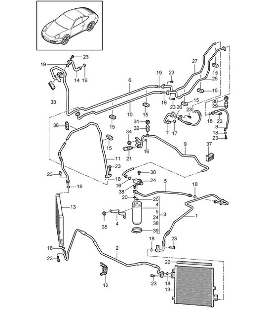 Diagram 813-025 Porsche 997 MKII GT2 RS 2011>> Carrosserie