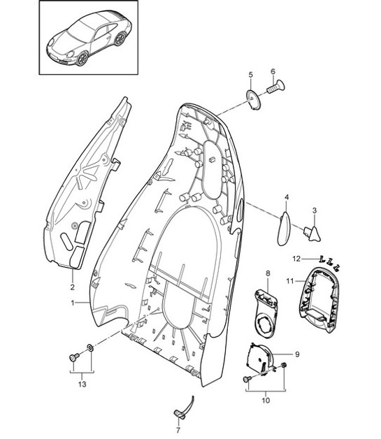 Diagram 817-004 Porsche Boxster 986/987/981 (1997-2016) Body