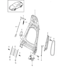 Estructura del respaldo / Asiento estándar / Asiento confort 997.2 Carrera 2009-12