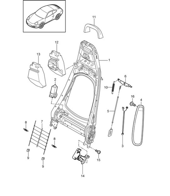 Diagram 817-021 Porsche 993 (911) (1994-1998) Body