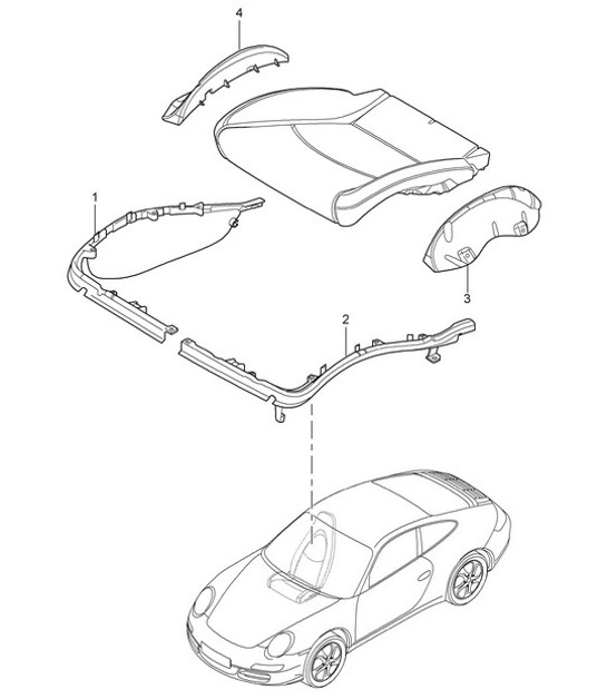 Diagram 817-024 Porsche Boxster 986/987/981 (1997-2016) Body