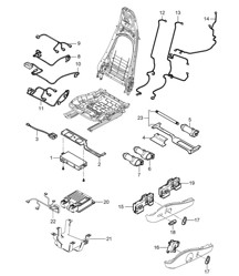 Faisceaux de câblage / Interrupteur / Centrale de commande / Moteur électrique / Siège sport 997.2 Carrera 2009-2012